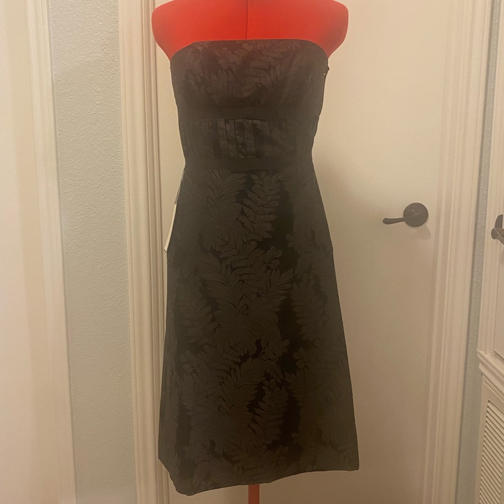 NWT Ann Taylor black brocade cocktail dress